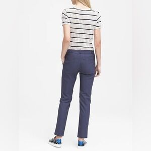 Banana Republic Lightweight Wool Navy Pants Ryan Slim Straight Size 4 Petite